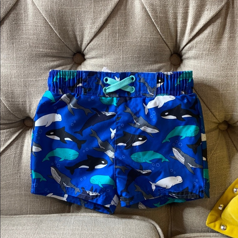 Brand cat & Jack nine month old boy swim trunks